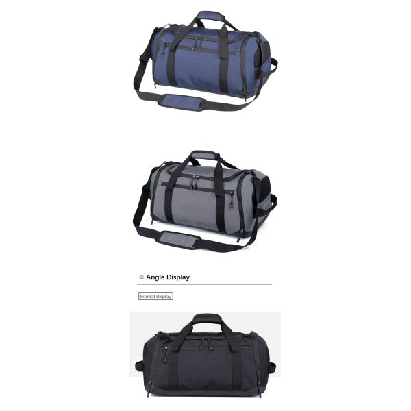 Customizable Gym Bags With Handle , Oxford Dry Wet Separation Fitness Tote Bag