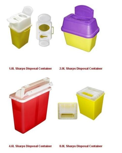 Disposable Medical Sharps Container Fluid Leak Resistant F/R/T/Y Shape Available