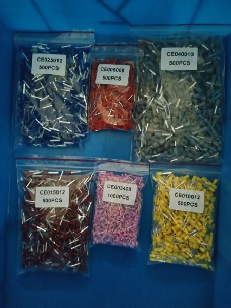 VE1508 E Copper Insulated Europe Pin Type Terminal 0.25mm LIGHT BLUE