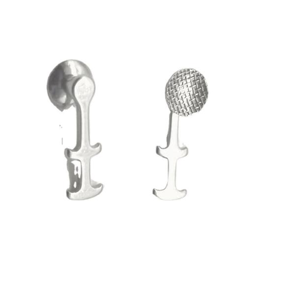 Base et monobloc en maille de boutons de langue orthodontique métallique certifiée CE avec matériau métallique