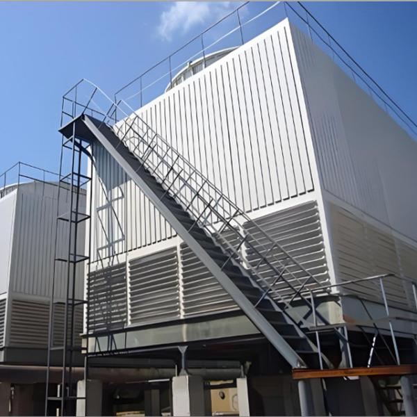 Industrial Cooling System FRP Square Counter-flow Cooling Tower 23.72m2 800T with Fiberglass Material