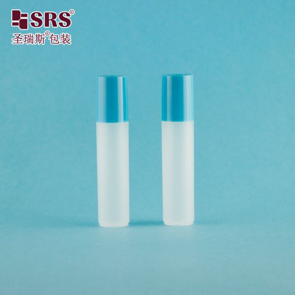 Smooth Finish 10ml Plastic Roll On Bottle in Various Colors With Roll On Cap for Essential Oil and Perfume