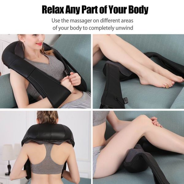 Infrared Heating Neck Massager With Heat , Electric Shiatsu Shoulder Massager