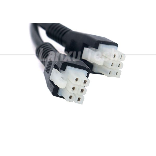 Overmolded Male to Male 6 Pin 2451350620 Molex Mini-Fit 4.2mm Pitch Connector Assembly Cable