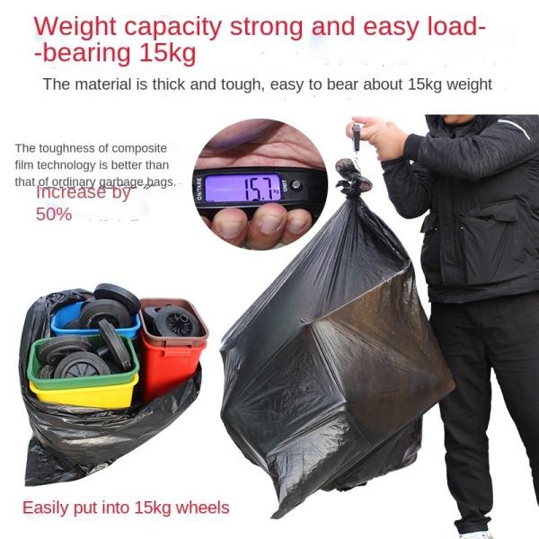Large Black Sanitation Trash Bin Large Garbage Bag Property Community Factory Wholesale Plastic Garbage Bag