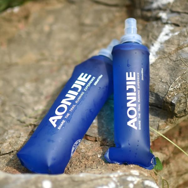 Wholesale Soft Flask Folding Water Bottles | Food Grade Silicone Portable Flask OEM ODM Factory for Running Races Marathon Event
