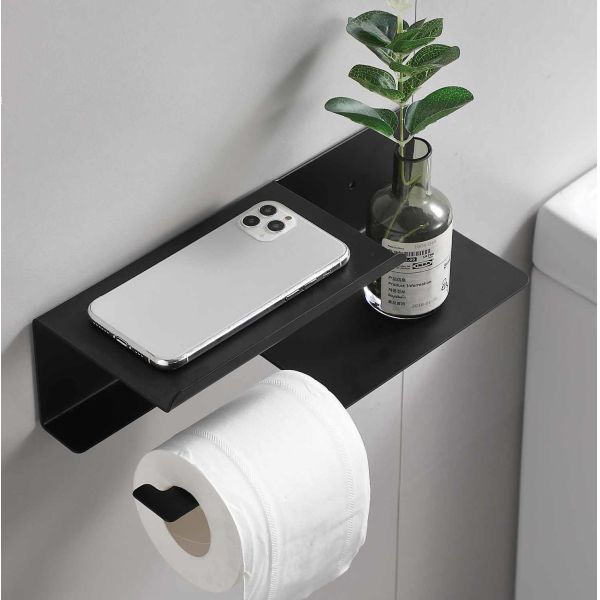 Rustproof Stainless Steel Toilet Paper Dispenser Matte Black Color For Bathroom Washroom