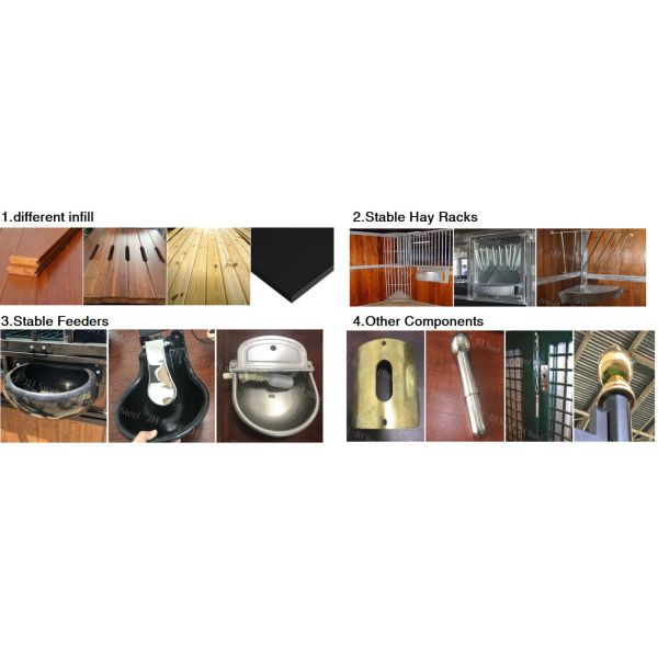 Роскошные бамбуковые гальванизированные стойлы лошади стиля сосны европейские 2.5m до 4.0m
