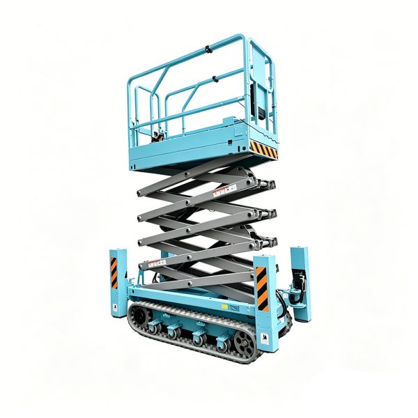 Electric Powered Tracked Scissor Lift Platform 8m For Archeological Restoration