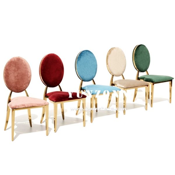 Réception de l' hôtel Chaise métallique en acier inoxydable T-or