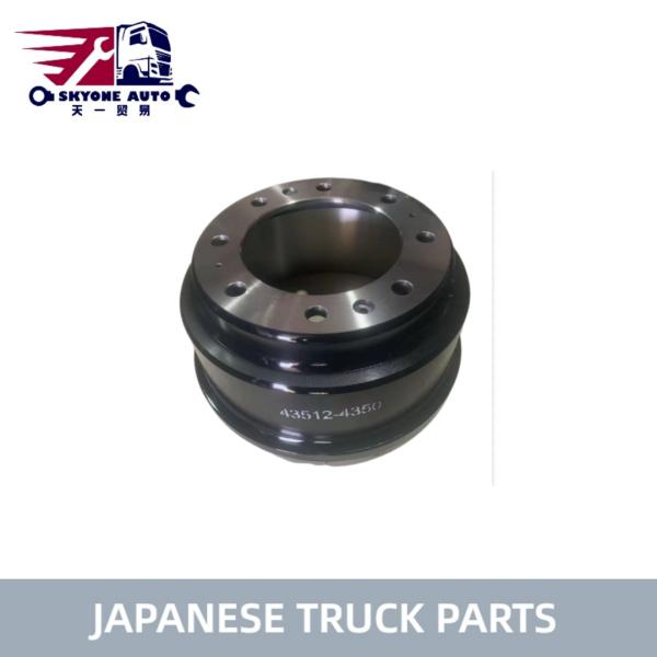 Japanese Truck Parts BRAKE DRUM 43512-4350 For HINO 500 RANGER Truck AK1J RK1J J08C J08CT on sale Hino Engine Parts