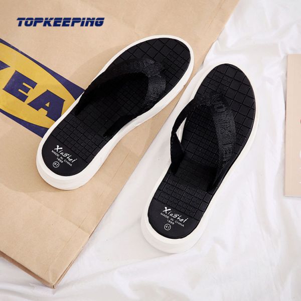 Fashion Soft Mens Sports Slippers Men Flip Flop Blue Black Sandal