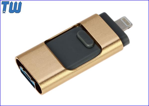 USB 3.0 3IN1 16GB Pendrive Stick OTG Storage Disk Double Side Sliding