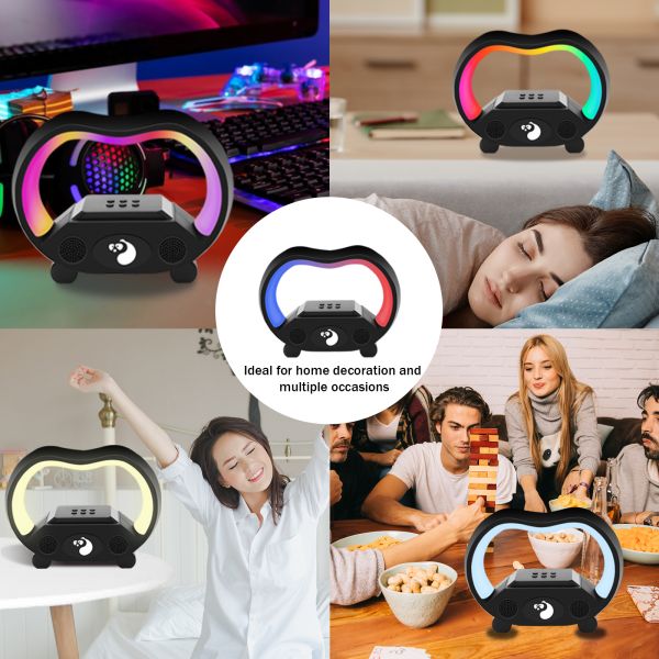 LED Light Outdoor Wireless Music Player Partybox Bass Portable Gift Boombox Speakers