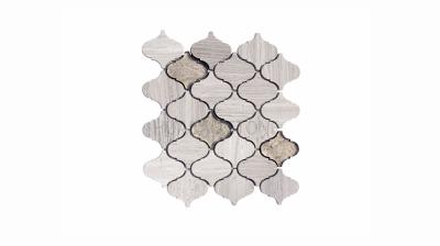 Integrated Stone Mosaic Wall Tiles , Mosaic Kitchen Tiles Light Reflective Properties