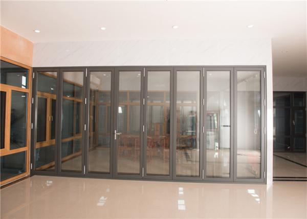 Black Floor Powder Coated Aluminium Windows Aluminum Door For Large Building