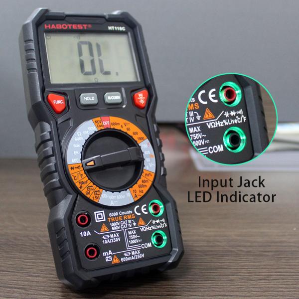 HT118C Automatic Digital Multimeter 1000V Resistance Capacitance Double Color Back Light