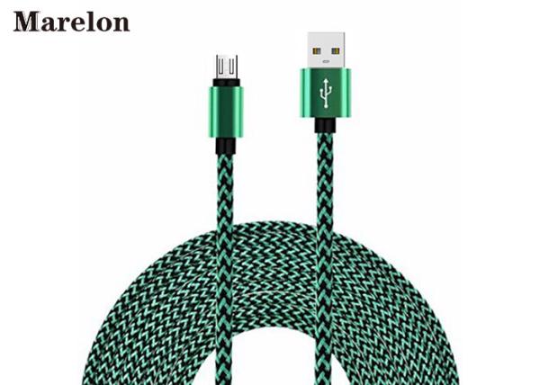 Nylon Hemp FLower USB Transfer Cable 1M / 3FT Round Fabric Braided Custom Logo
