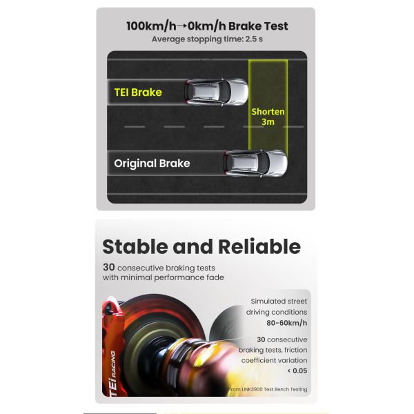 Kit de freinage avant rétrofit TEI P60NS 6 pistons pour BMW F30 F80 E90 315i 320i 325i 330i, disque 355/378*28mm