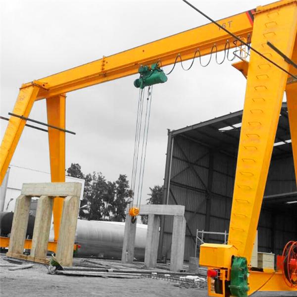 Segurança de 5 toneladas da eficiência elevada do guindaste de pórtico da única viga para a manipulação de aço