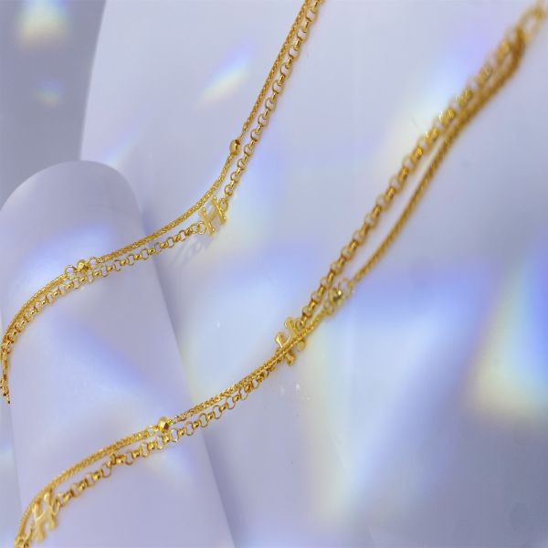 Des bijoux féminins glamour 18K Bracelet de cœur en or massif