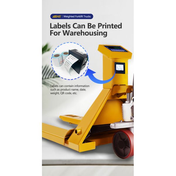 SOHE SCS Printing Meter Heavy Yellow  Forklift Scale With LED Display