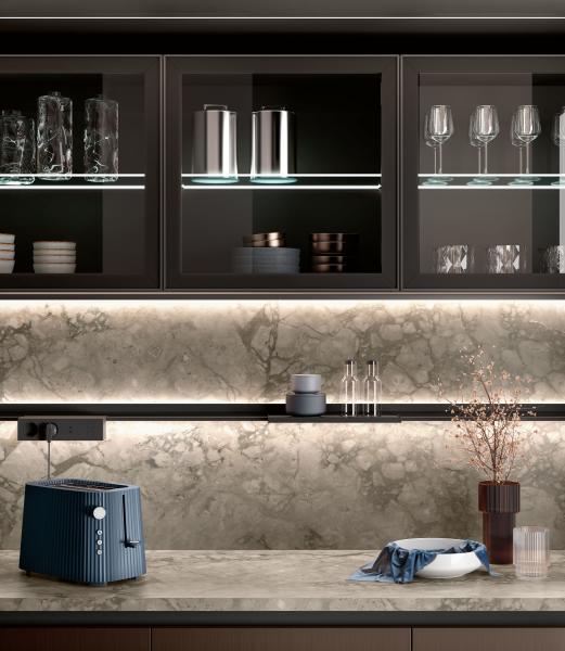 Armários de luxo personalizados Armários de cozinha de mobiliário de design Armário de cozinha Armário de cozinha moderno