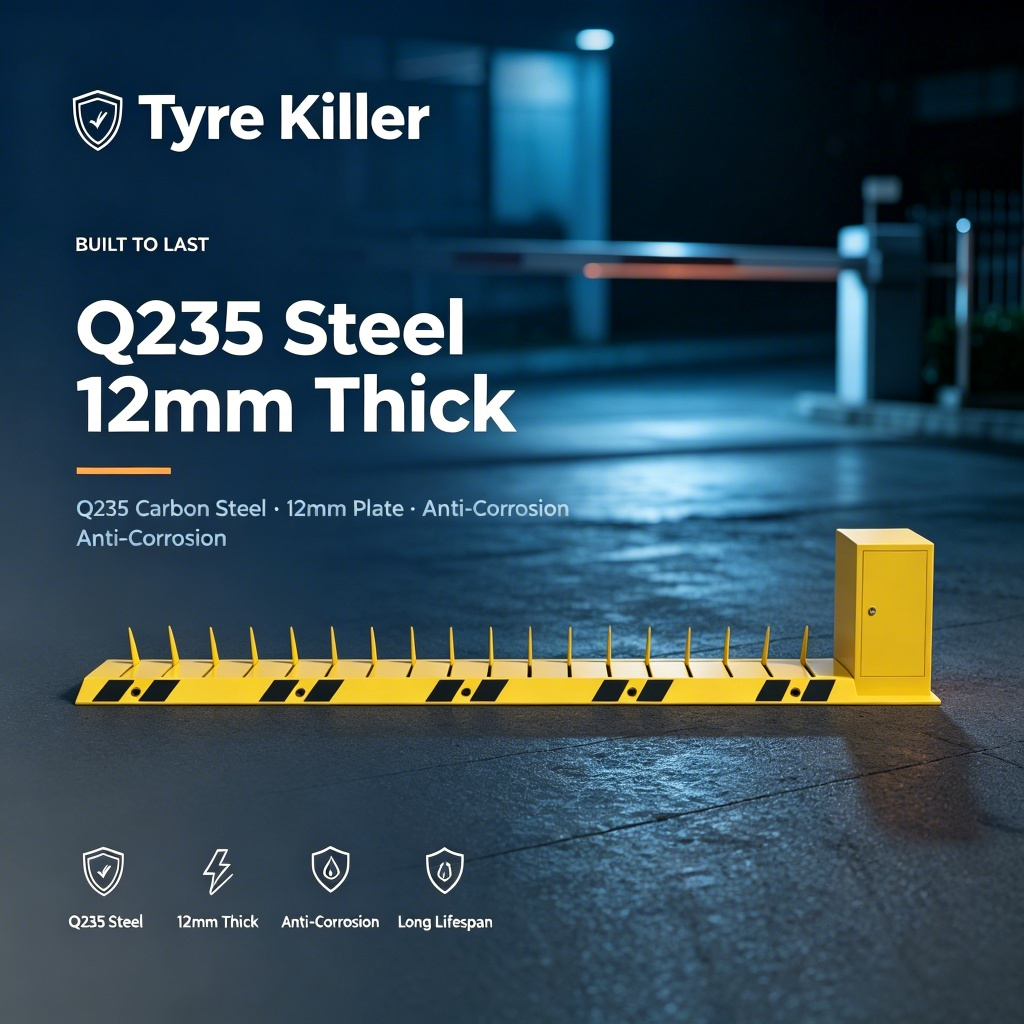 Durable Spike Tyre Killer for Vehicle Security Access Control Systems Effective Traffic Management Solution