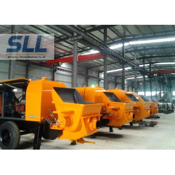 Energy Saving Stationary Concrete Pump Trailer For Construction 1 Year Warranty