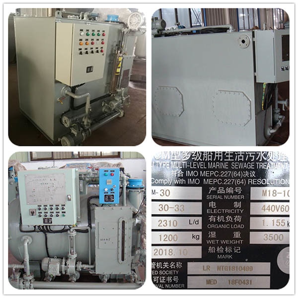 CCS. BV, EC Approved IMO MEPC.227(64) Standard Marine Sewage Treatment Plant