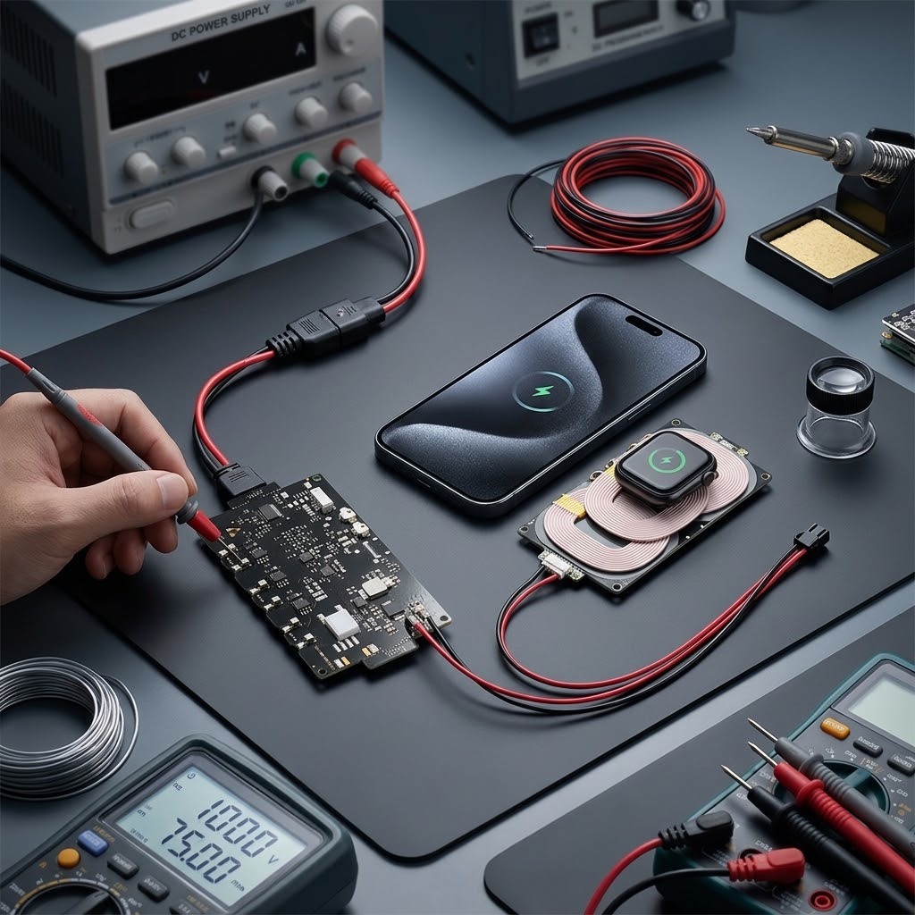 Customized High Power Qi-Compliant Wireless Charging Transmitter Coil with Litz Wire