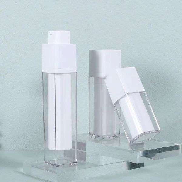 50ml Lotion Bottle Cosmetic Jar Screw Cap Custom Color Pp/pcr Double Airless