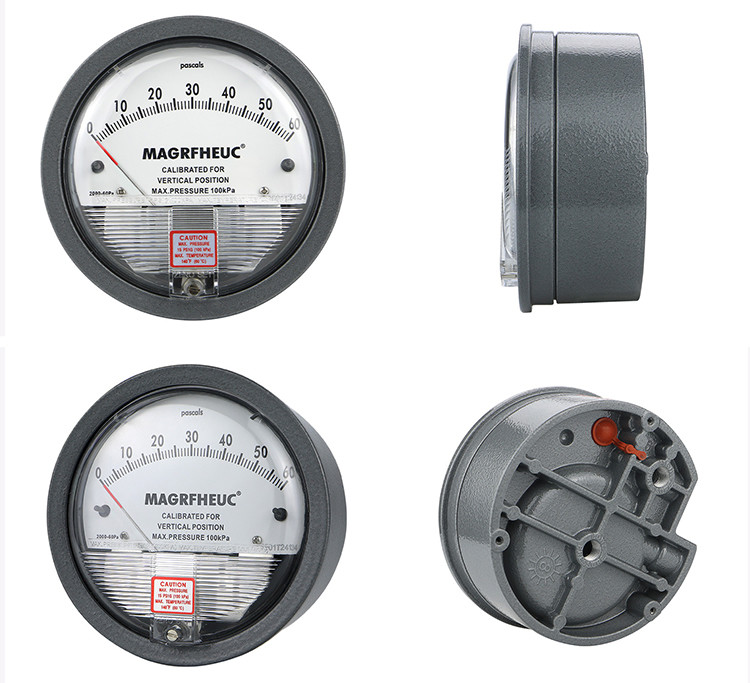 1-60mpa Range Professional Micro Differential Pressure Meter Gauge for Cleaning Room