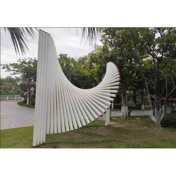 Modern Art Welding Stainless Steel Sculpture Abstract Large Painted 3m