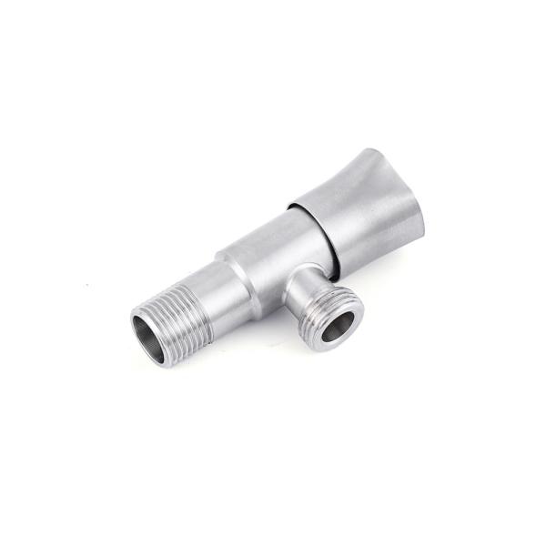 Home Bathroom Angle Stop Valve 1/2X1/2 SS304 Brushed
