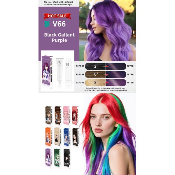 Ensemble de crème colorante capillaire permanente professionnelle sans ammoniaque, OEM, marque propre