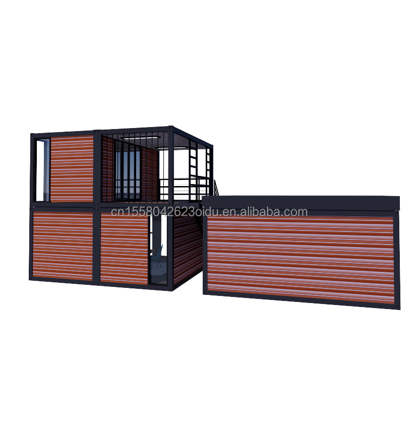 40ft 20ft Deluxe Bedroom Large Glass Studio Movable Wood House Wall 50/75/100mm Wave Sandwich Panel Customized Color Hotels