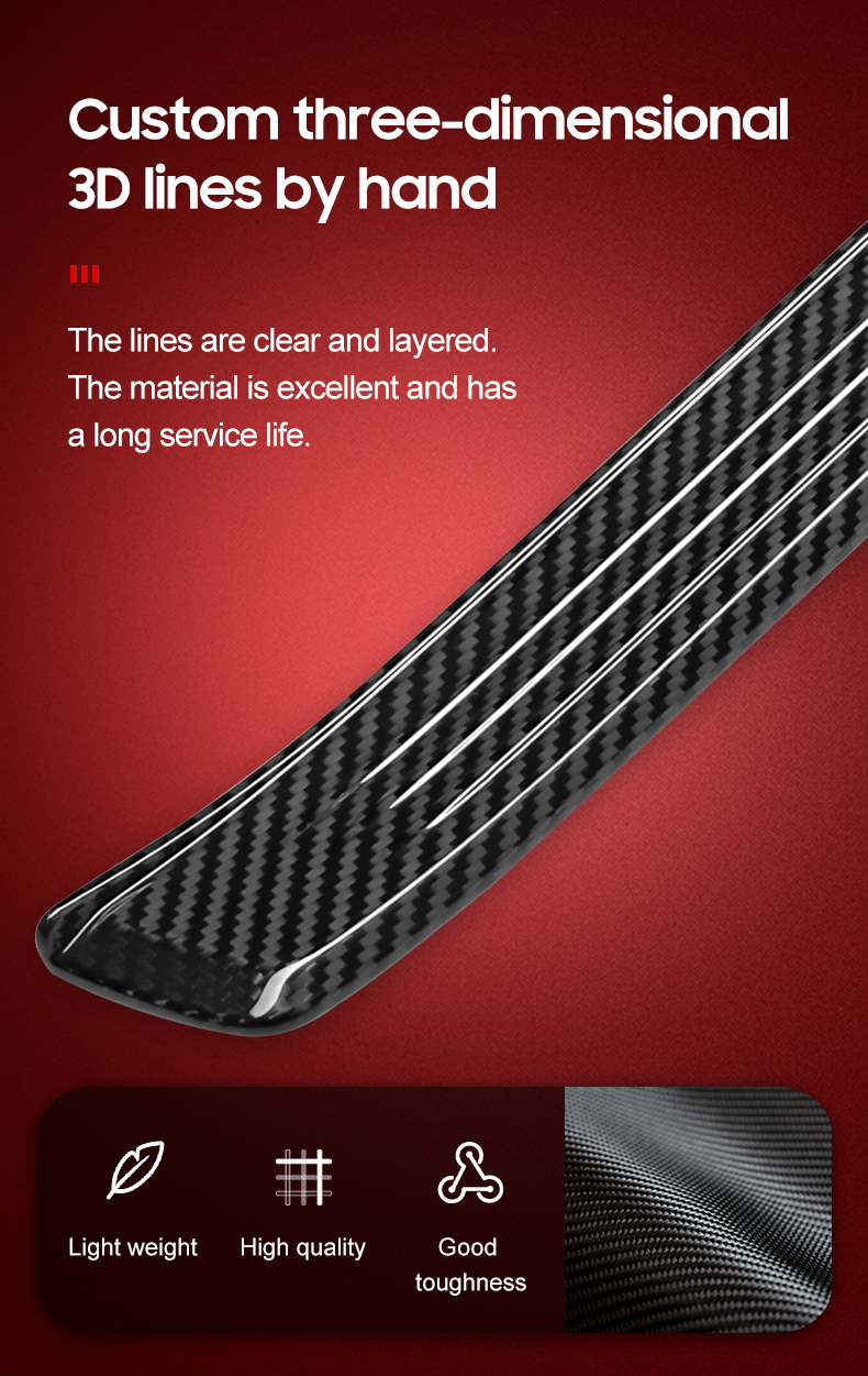 Dry Carbon Fiber Car Exterior Threshold Protector for Lexus RC 2015-2019 Year