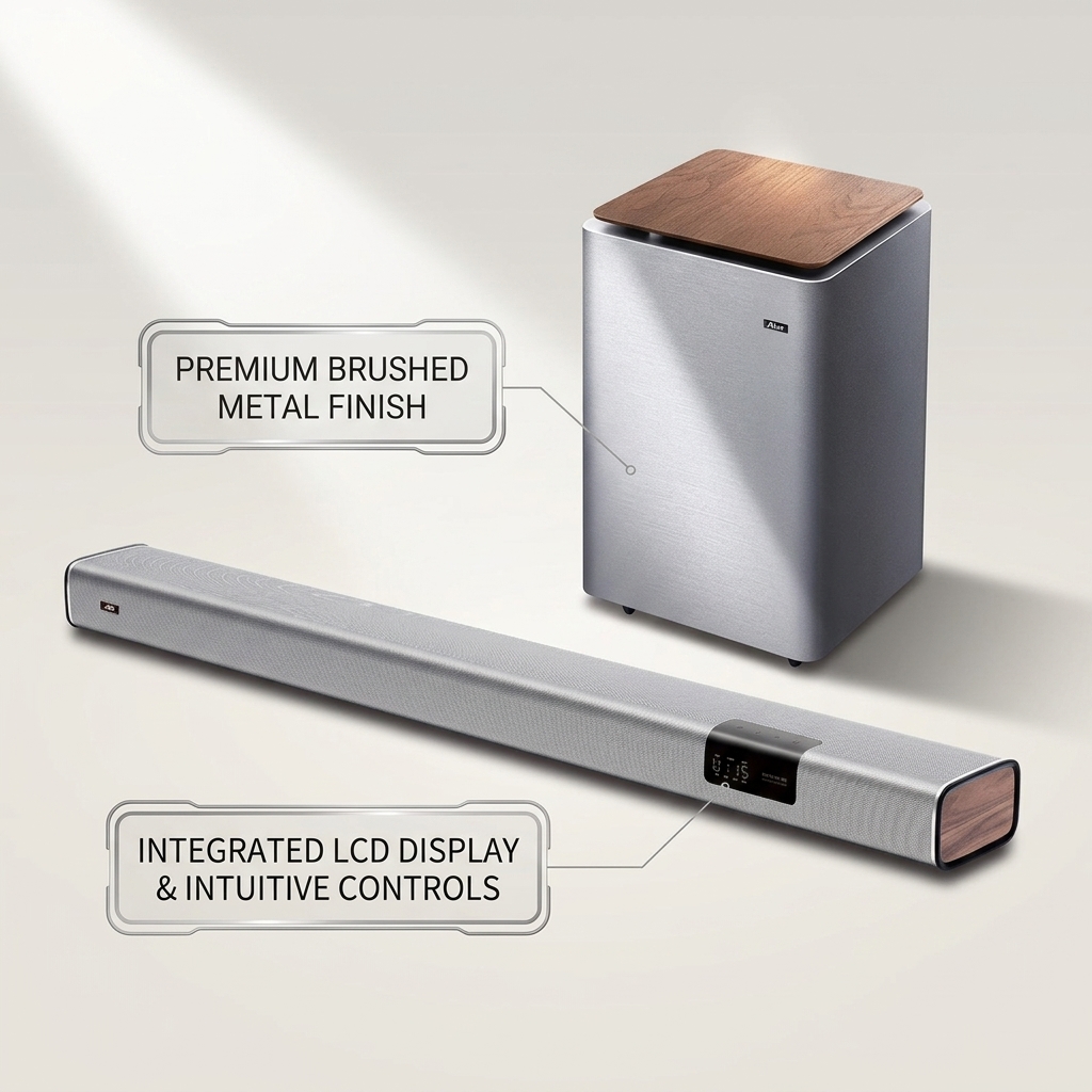 Bluetooth Soundbar Speaker AS-P1 10W 2.0 Channel Audio Super Bass TV Audio Wireless Streaming