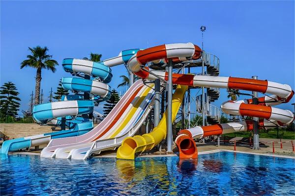 Water Park Aqua Playground Outdoor Games Pool Slide Fiberglass For Pool Sale