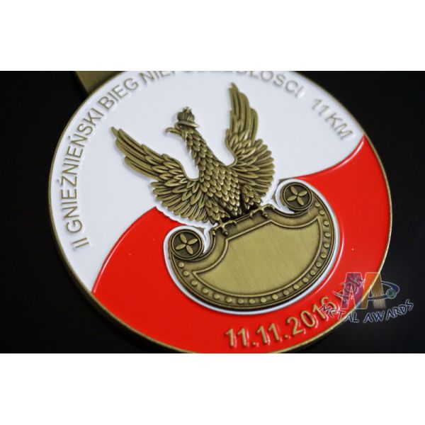 Zinc alloy Swinning Sports Marathon Metal Award Medals Soft Enamel 3d Die casting Medallion