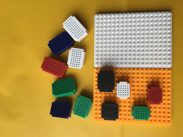 Plastic Colored Round Hole Breadboard With 25 / 35 / 45 Tie - Point