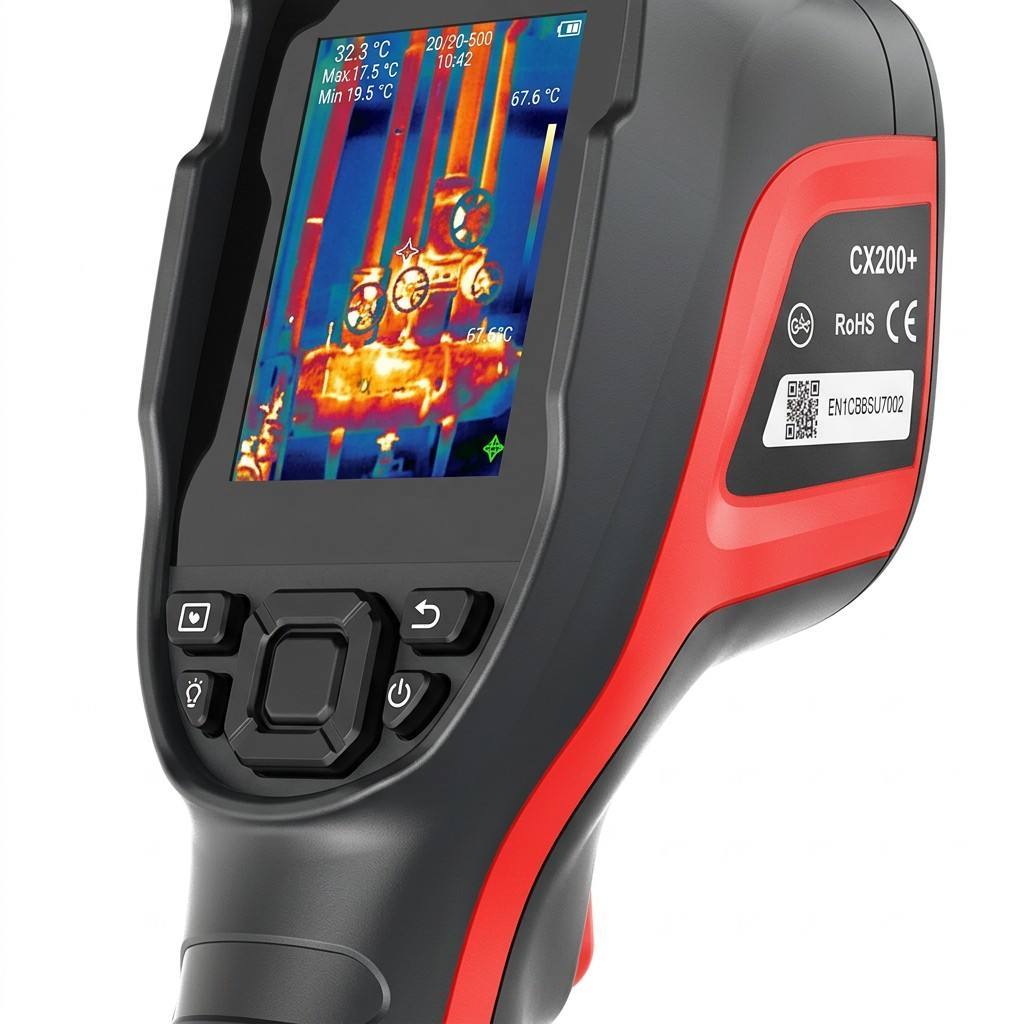 Supplier 256x192 Handheld Thermal Camera Smart Algorithm for Power Equipment Inspection HVAC Leak Detection CE FCC MSS-R-CX200+