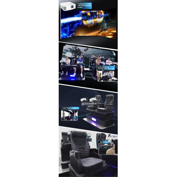 8 мест 9D VR кино с проекционным экраном Очки 5 Игры 7D VR Яичные стулья