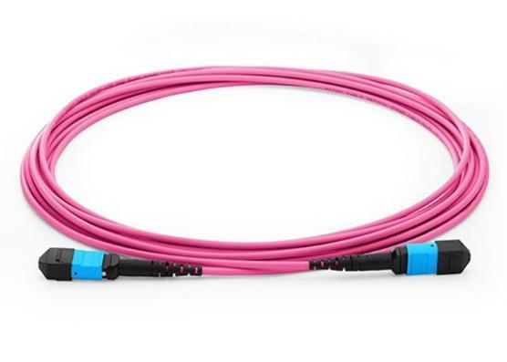 MTP - LC Multi Cord Mpo Duplex Fiber Optic Patch Cord OM1 -OM4 With Ceramic Ferrule