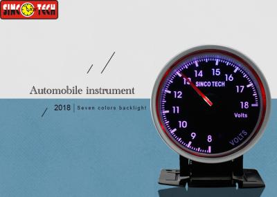 Race Car Digital Voltmeter Circle Shape 60Mm Size Single Function High Performance