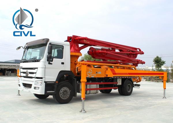 WITH ISO CCC  12m3 Cement Pump Truck  Truck Mounted Concrete Pump Boom Best Price For Oversea Market