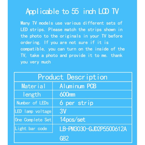 Для BDL5530QL 55PFT5100S/98 LB55040 LB-PM3030-GJD2P5500612AG82