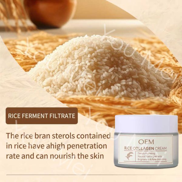 Pure Vegan Skincare Collagen Face Products Anti Wrinkle Cream Rice Derived Ferulic