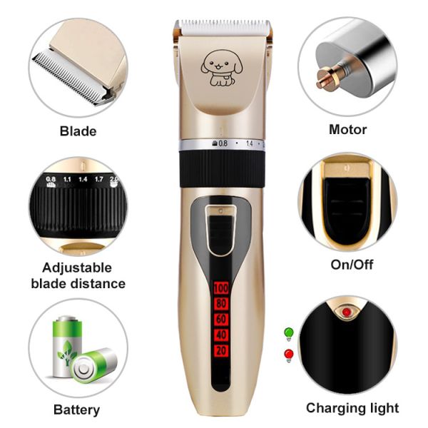 110V-240V Dog Grooming Clippers Cordless Low Noise Cat Grooming Clippers